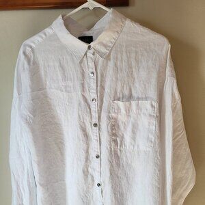 Nicole Miller 100% linen shirt